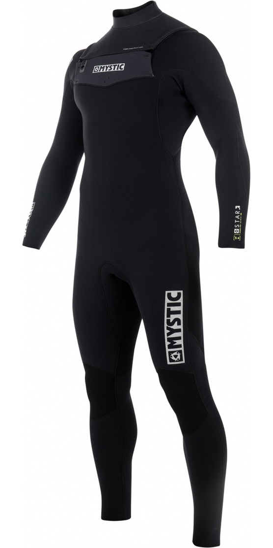 2018 Mystic Star 5 4mm Double Front Zip Wetsuit Black 180016 180016